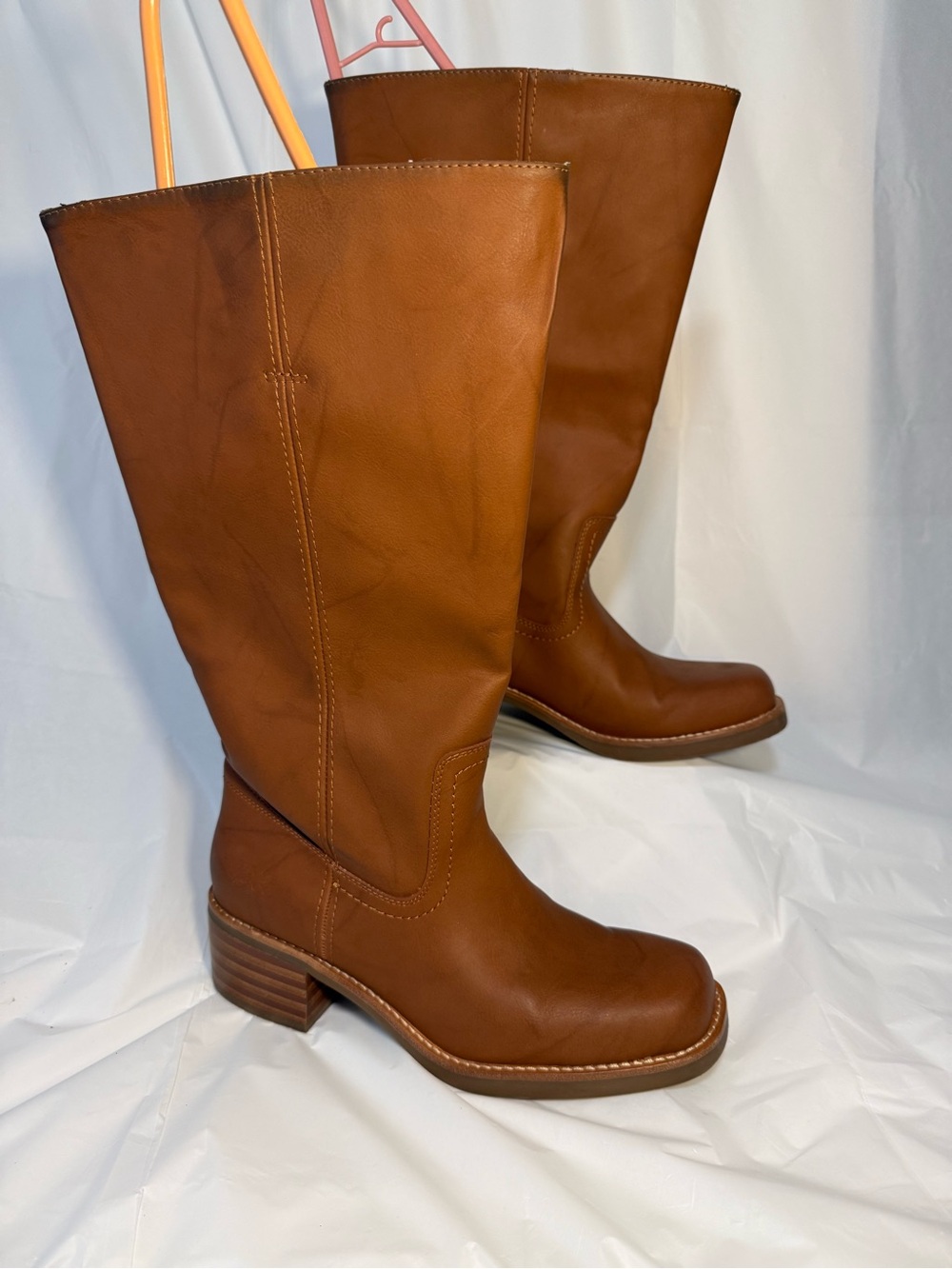 FRYE AND CO. Tall Leather Over-the-Knee Boots - Cognac